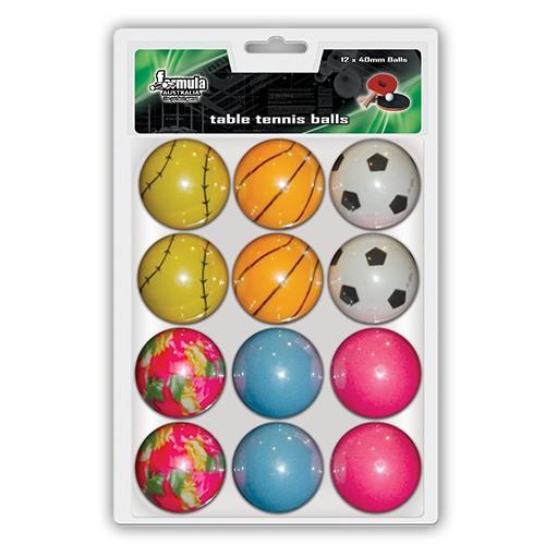 12pk Novelty Table Tennis Balls